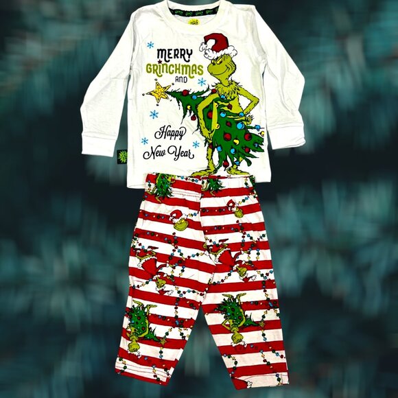 NWT Merry Grinchmas Pajamas Holiday Cheer for Little Mischief Makers 2T, 4T, 6 - Picture 1 of 5